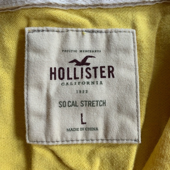Hollister So Cal Stretch Yellow Women’s Polo Shirt - Picture 3 of 5